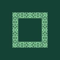 abstract art decorative square ornamental pattern frame vector