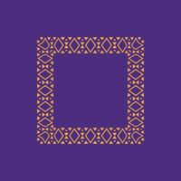 abstract art decorative square ornamental pattern frame vector