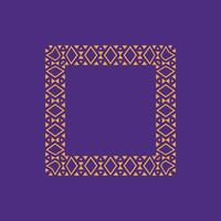 abstract art decorative square ornamental pattern frame vector