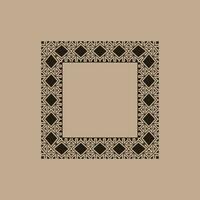 abstract art decorative square ornamental pattern frame vector
