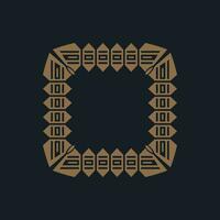 abstract art decorative square ornamental pattern frame vector