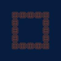 abstract art decorative square ornamental pattern frame vector