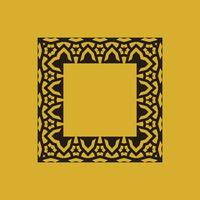 abstract art decorative square ornamental pattern frame vector