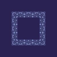 abstract art decorative square ornamental pattern frame vector