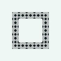 abstract art decorative square ornamental pattern frame vector