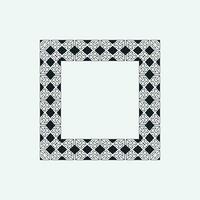 abstract art decorative square ornamental pattern frame vector