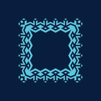abstract art decorative square ornamental pattern frame vector