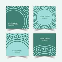 abstract ornamental pattern square background social media template vector