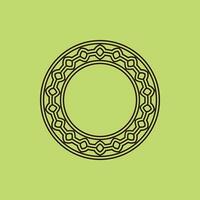 abstract art decorative circle ornamental pattern frame vector