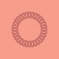 abstract art decorative circle ornamental pattern frame vector