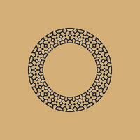 abstract art decorative circle ornamental pattern frame vector