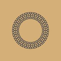 abstract art decorative circle ornamental pattern frame vector