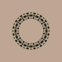 abstract art decorative circle ornamental pattern frame vector