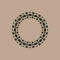 abstract art decorative circle ornamental pattern frame vector