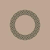 abstract art decorative circle ornamental pattern frame vector