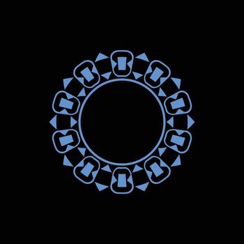 resumen Arte decorativo circulo ornamental modelo marco vector