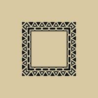 abstract art decorative square ornamental pattern frame vector