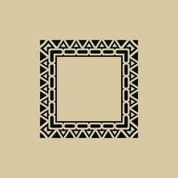 abstract art decorative square ornamental pattern frame vector