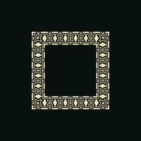 abstract art decorative square ornamental pattern frame vector