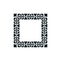 abstract art decorative square ornamental pattern frame vector