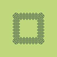 abstract art decorative square ornamental pattern frame vector