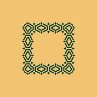 abstract art decorative square ornamental pattern frame vector