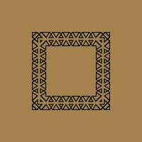 abstract art decorative square ornamental pattern frame vector