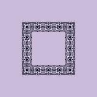 abstract art decorative square ornamental pattern frame vector