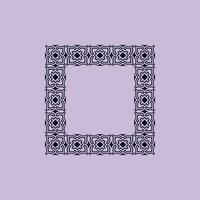 abstract art decorative square ornamental pattern frame vector