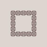 abstract art decorative square ornamental pattern frame vector
