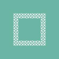 abstract art decorative square ornamental pattern frame vector