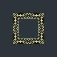 abstract art decorative square ornamental pattern frame vector
