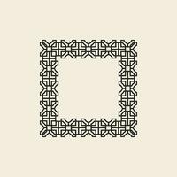 abstract art decorative square ornamental pattern frame vector