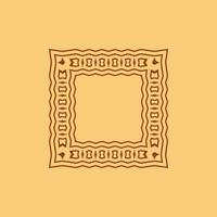 abstract art decorative square ornamental pattern frame vector