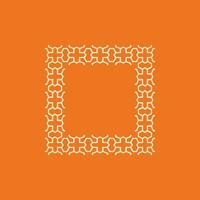 abstract art decorative square ornamental pattern frame vector
