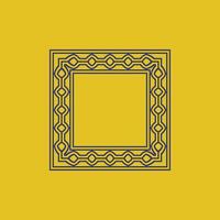 abstract art decorative square ornamental pattern frame vector