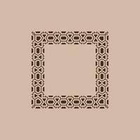 abstract art decorative square ornamental pattern frame vector