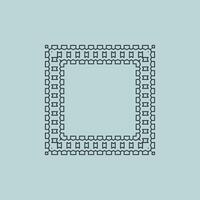 abstract art decorative square ornamental pattern frame vector