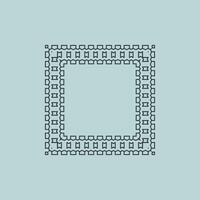 abstract art decorative square ornamental pattern frame vector