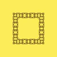 abstract art decorative square ornamental pattern frame vector