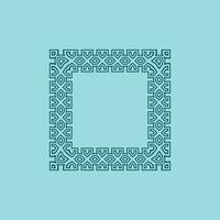 abstract art decorative square ornamental pattern frame vector