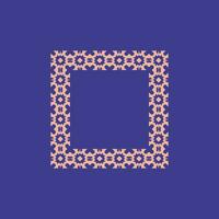 abstract art decorative square ornamental pattern frame vector