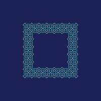 abstract art decorative square ornamental pattern frame vector
