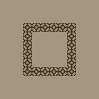 abstract art decorative square ornamental pattern frame vector