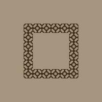 abstract art decorative square ornamental pattern frame vector