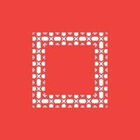 abstract art decorative square ornamental pattern frame vector
