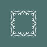 abstract art decorative square ornamental pattern frame vector