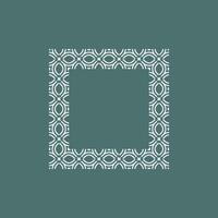 abstract art decorative square ornamental pattern frame vector