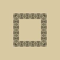 abstract art decorative square ornamental pattern frame vector