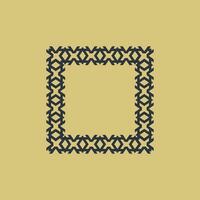 abstract art decorative square ornamental pattern frame vector